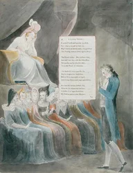 Design 32 für A Long Story in The Poems of Thomas Gray, veröffentlicht 1797-98